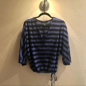 BCBG Maxazria | Silk Striped Top